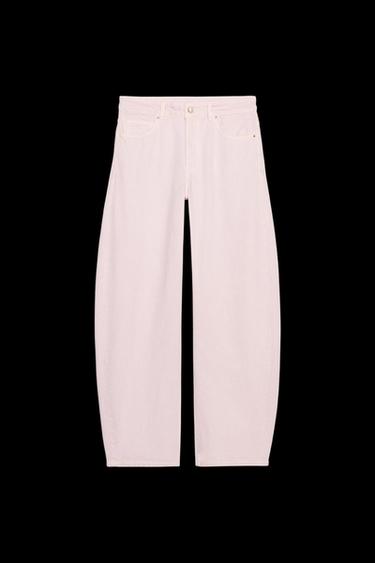 Zara HIGH WAIST BARREL JEANS ZW COLLECTION - Lavender - Image 0