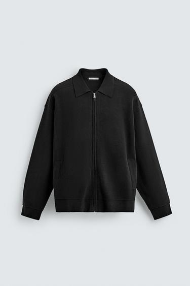 КАРДИГАН С ЗАСТЕЖКОЙ-МОЛНИЕЙ — ЧЕРНЫЙ от Zara