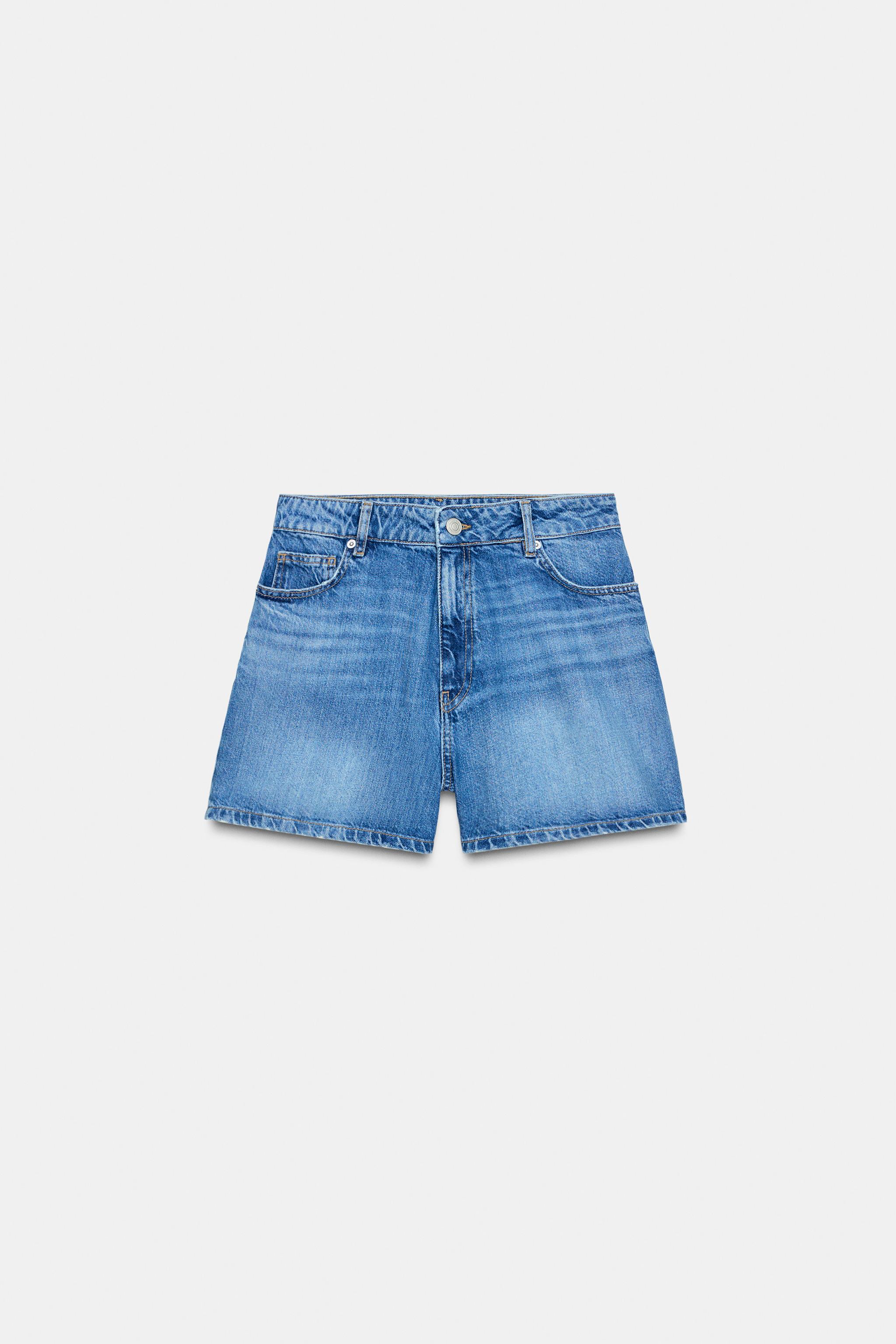 zarathustra0112 SHORTS JEANS ZW COLLECTION CINTURA MÉDIA - Azul | ZARA Brasil