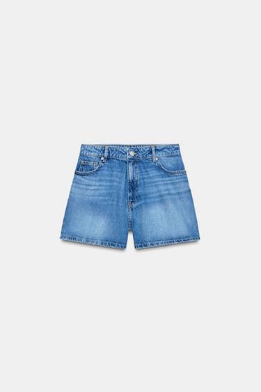 SHORTS DENIM ZW COLLECTION TIRO MEDIO - Azul de Zara