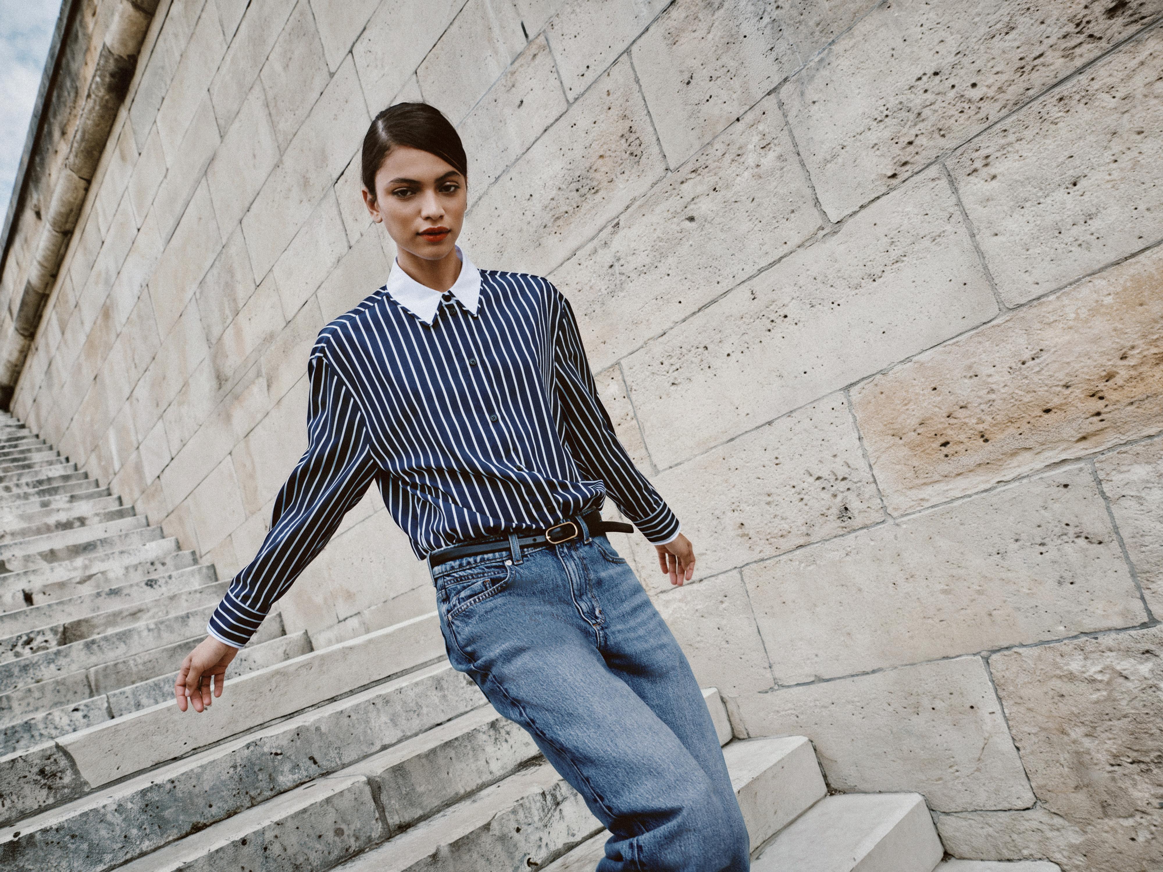 Striped Poplin Shirt by Zara