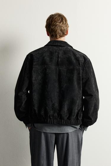SUEDE LEATHER JACKET — Black 2