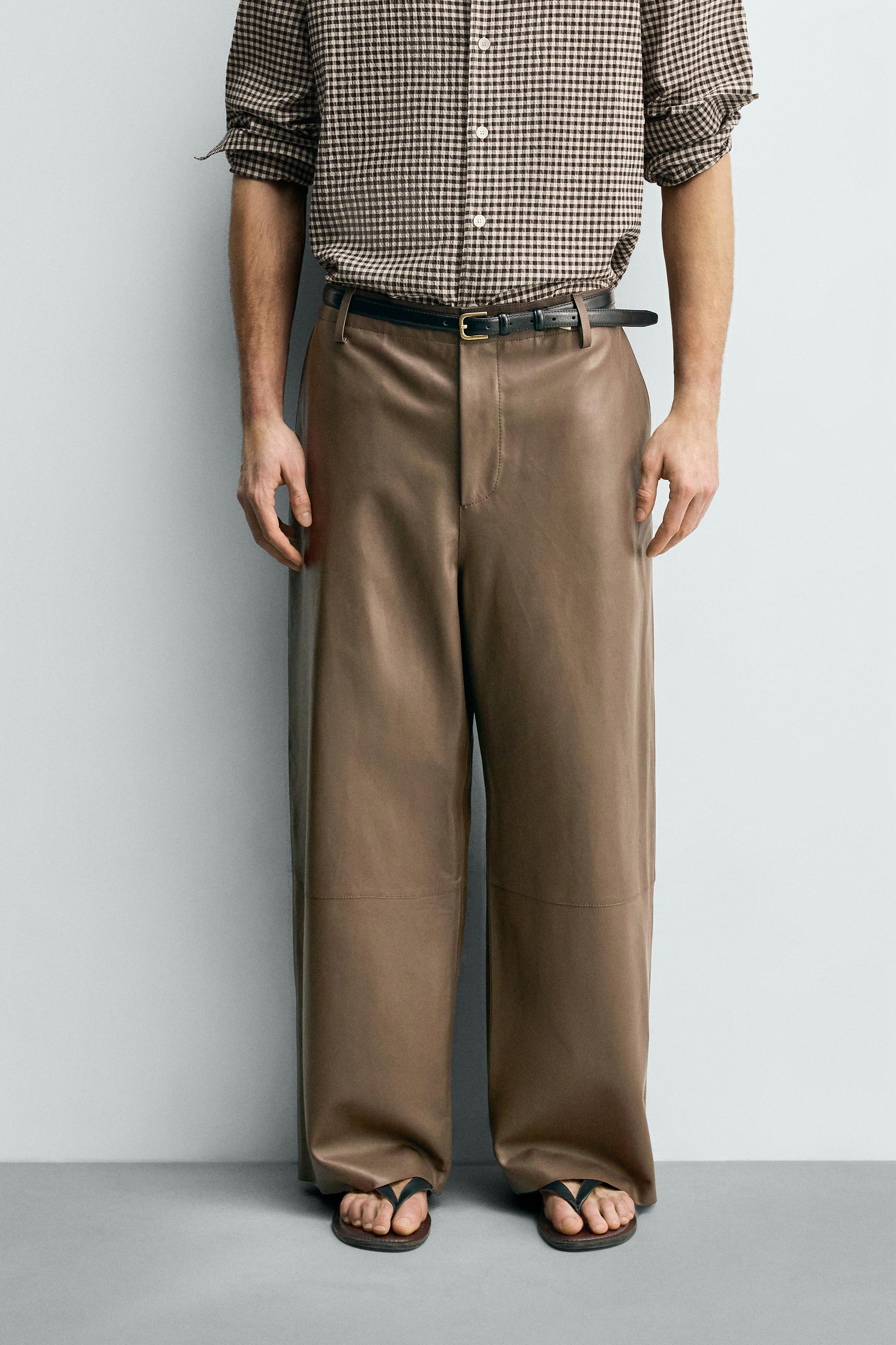 LEATHER BALLOON FIT PANTS