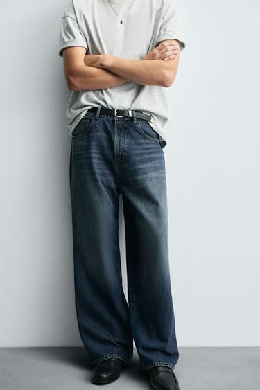 Zara BAGGY FIT JEANS - Blue