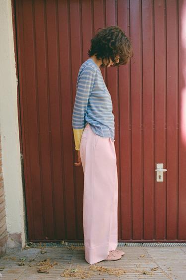 CHINO-BUKSER MED LÆG - rosa fra Zara