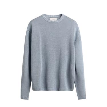 سترة بقصة عادية 100% كتان - أزرق / صلب by Zara