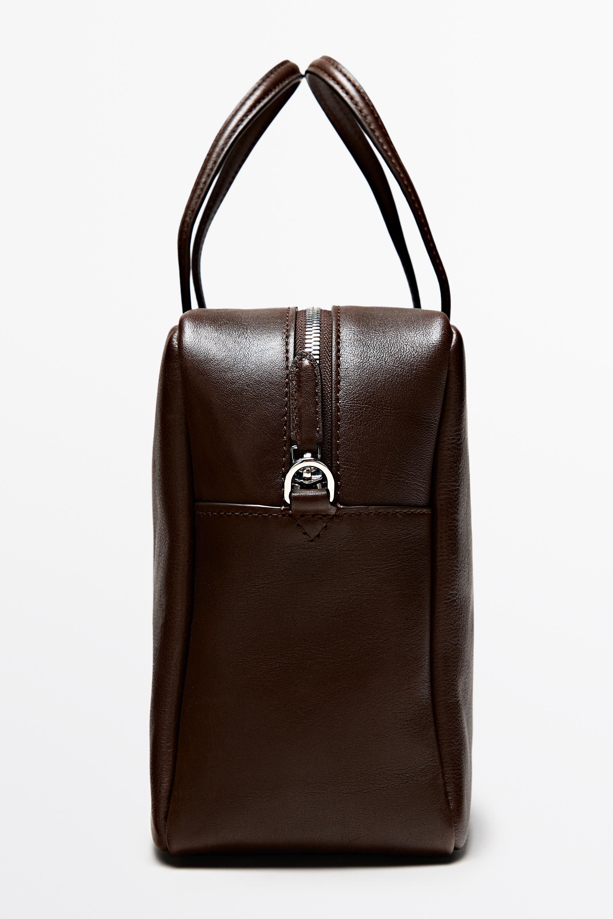 Sac duffle moyen en cuir nappa