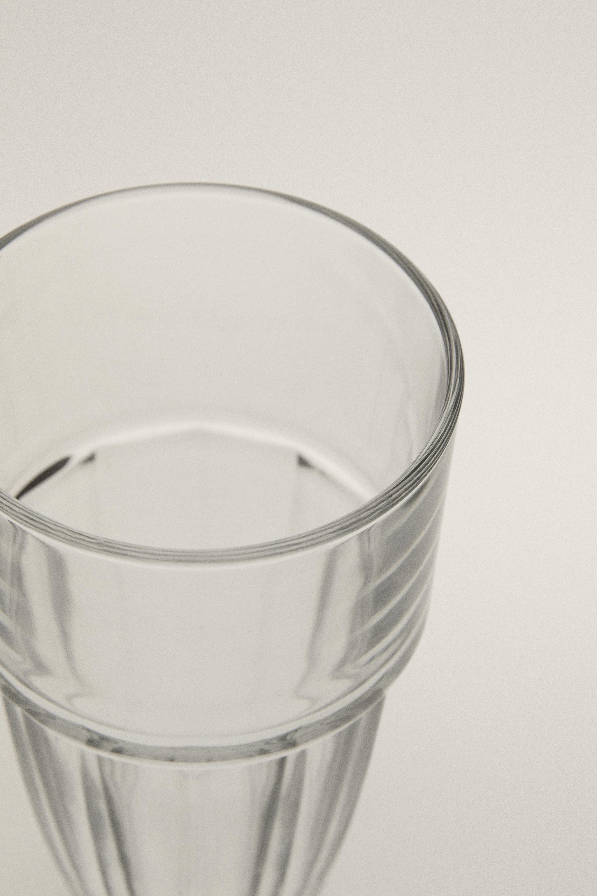 FACETED GLASS TUMBLER