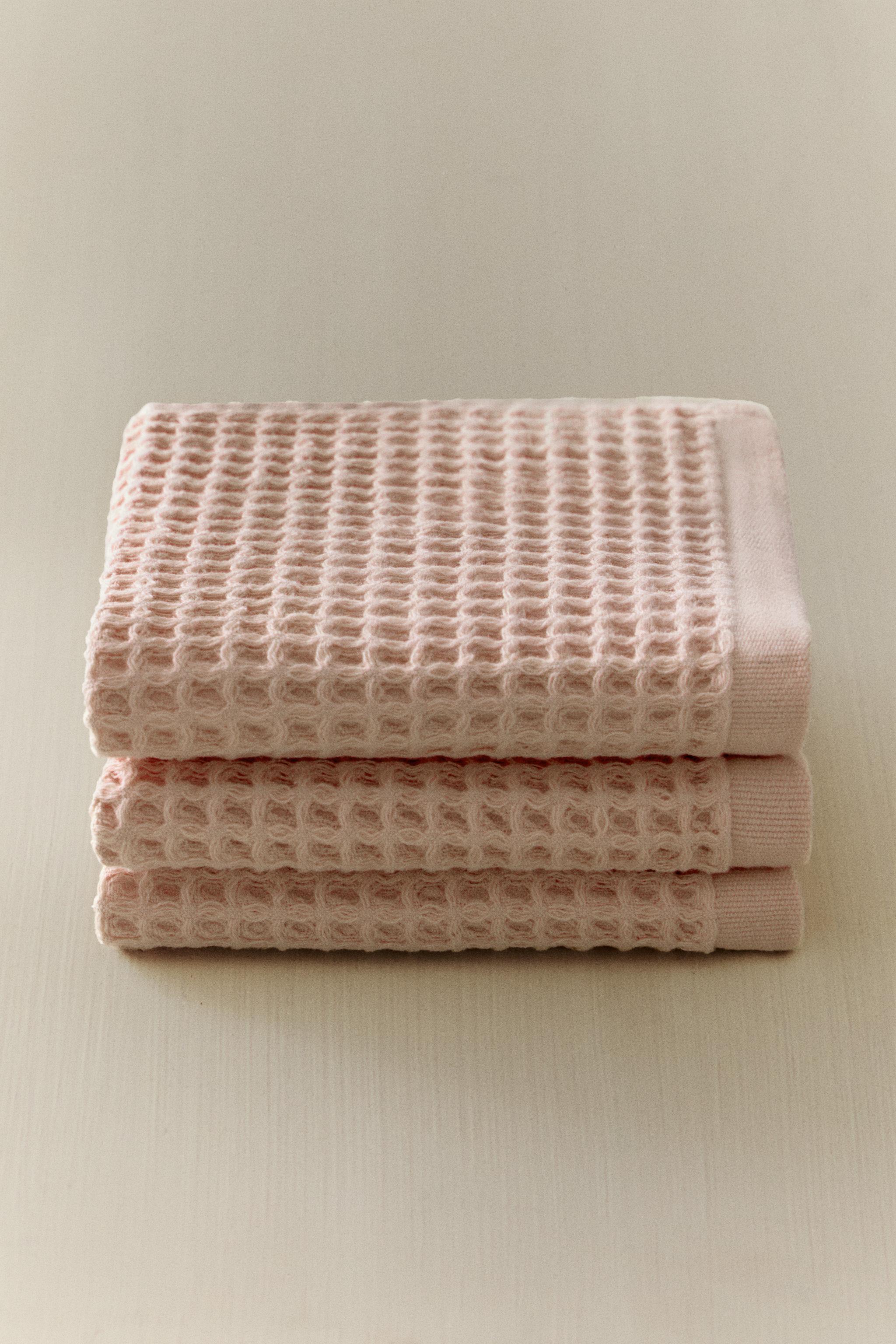 WAFFLE COTTON HAND TOWEL (PACK OF 3)