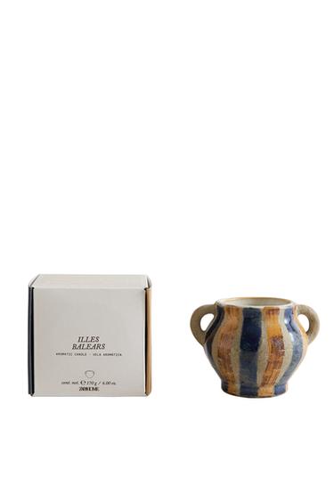 (170 G) BOUGIE PARFUMÉE ILLES BALEARS - Rayures de Zara