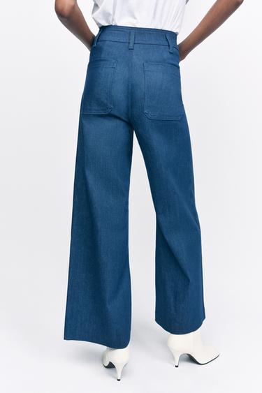 JEAN COUPE LARGE ET TAILLE HAUTE COLLECTION ZW - Indigo de Zara - Image 2