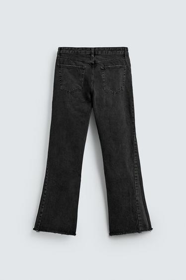 RIPPED FLARE FIT JEANS - Black by Zara - Image 7