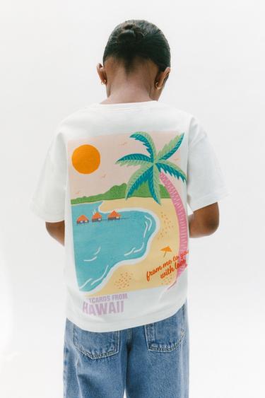 BEACH PRINT T-SHIRT - White by Zara