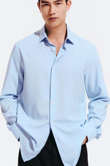 SLIM FIT SHIRT - Light sky blue by Zara