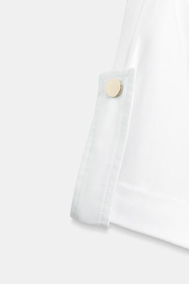 T-SHIRT PATTE BOUTON - Blanc de Zara - Image 6