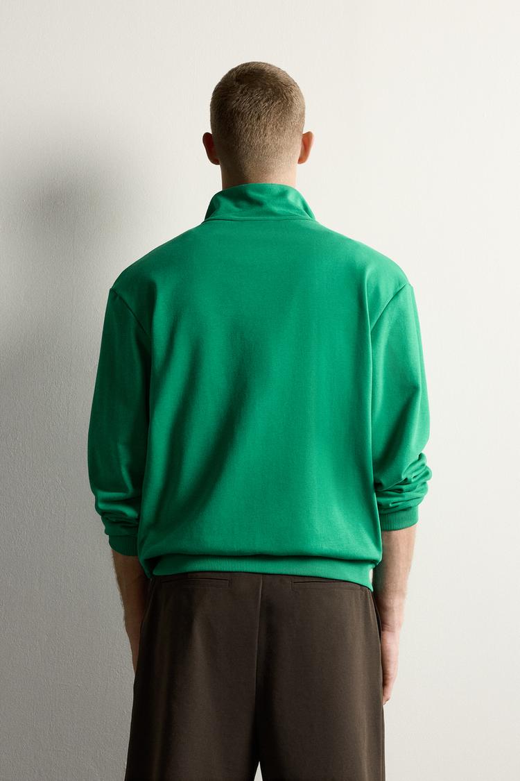 Sudadera de corte relajado con cremallera de contraste 3