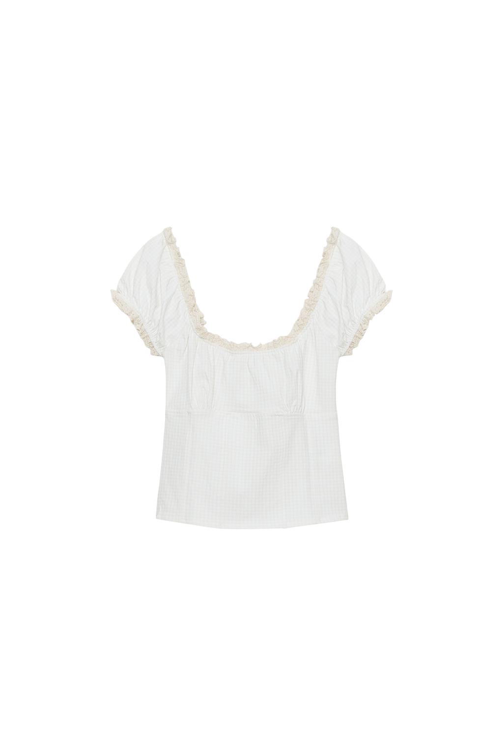 GINGHAM LACE TOP - image 3