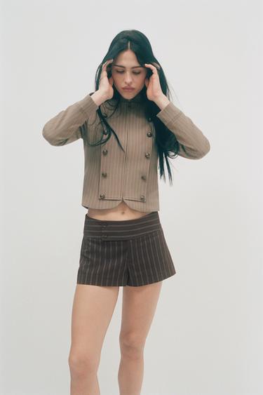 SHORTS CINTURA RAYA DIPLOMÁTICA - Gris oscuro de Zara