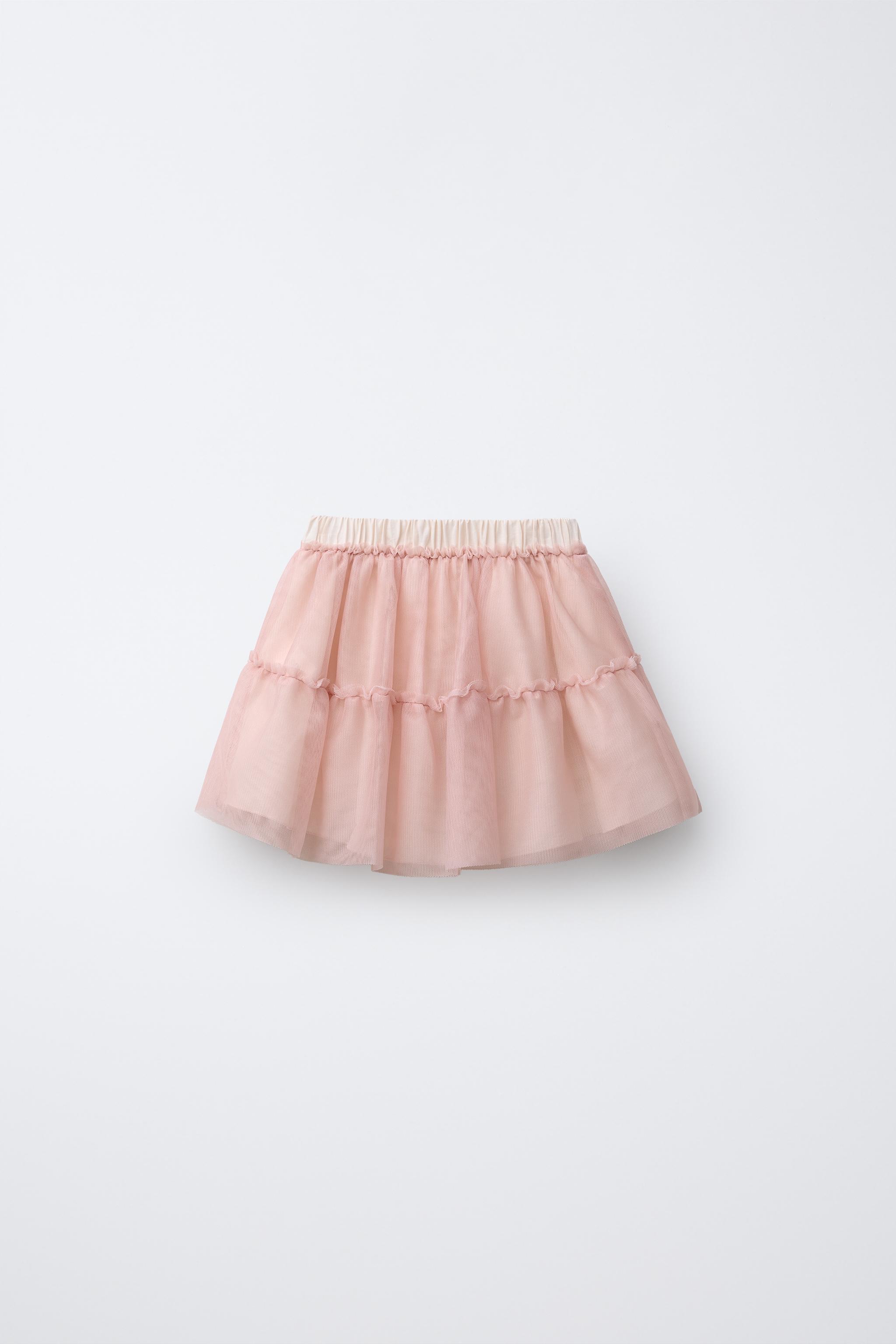 RUFFLED TULLE SKIRT - Ecru | ZARA Canada