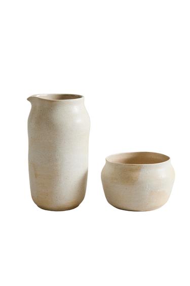 STONEWARE JUG AND TUMBLER SET (SET OF 2) – Ekrü a ZARA-tól