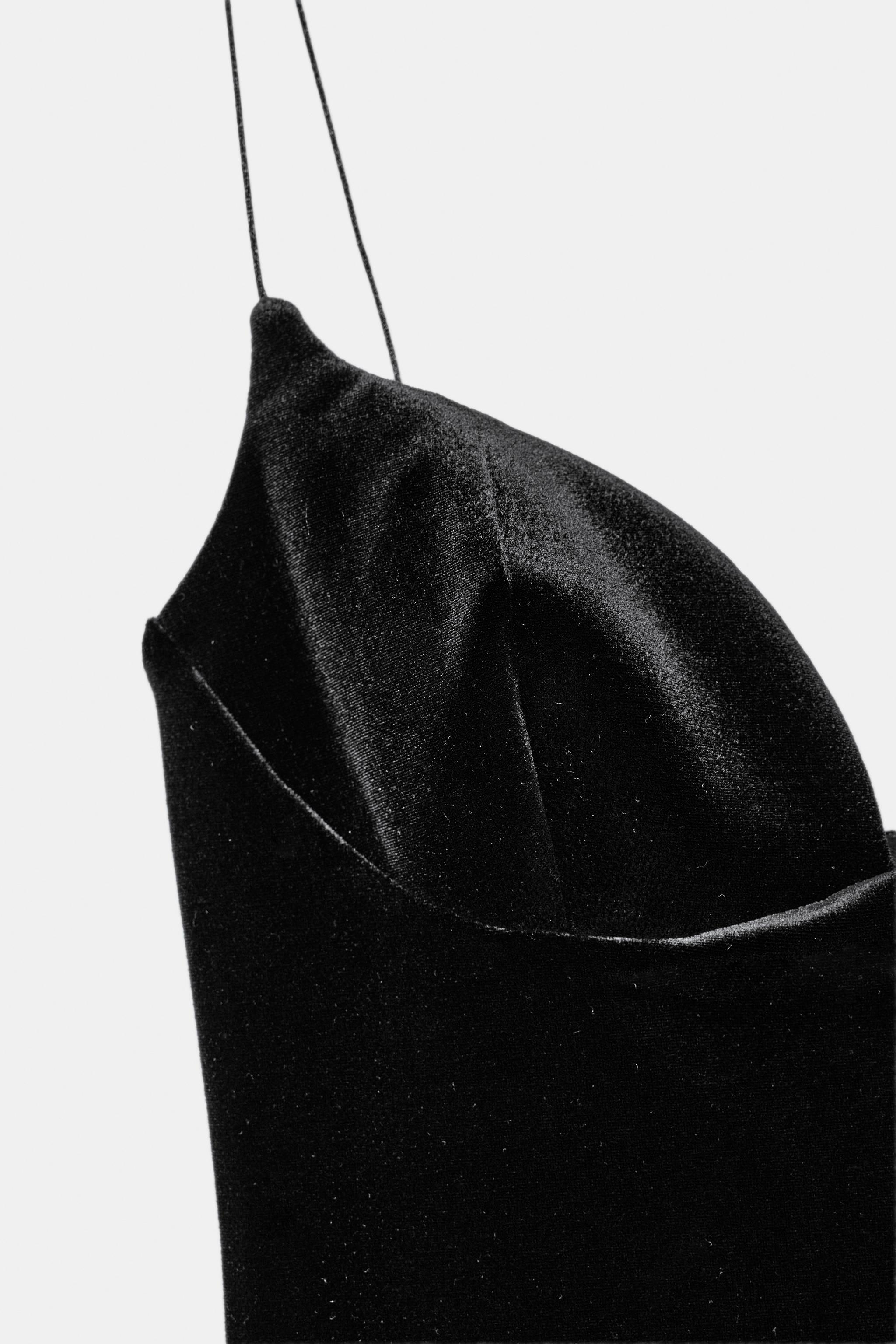 VELVET STRAPPY BODYSUIT