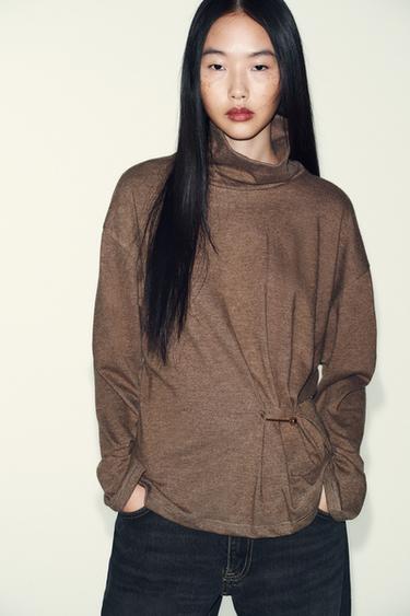 TOP SOFT APLIQUE METÁLICO - Tostado de Zara