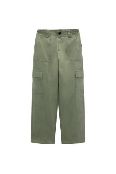 STRAIGHT FIT CARGO TROUSERS