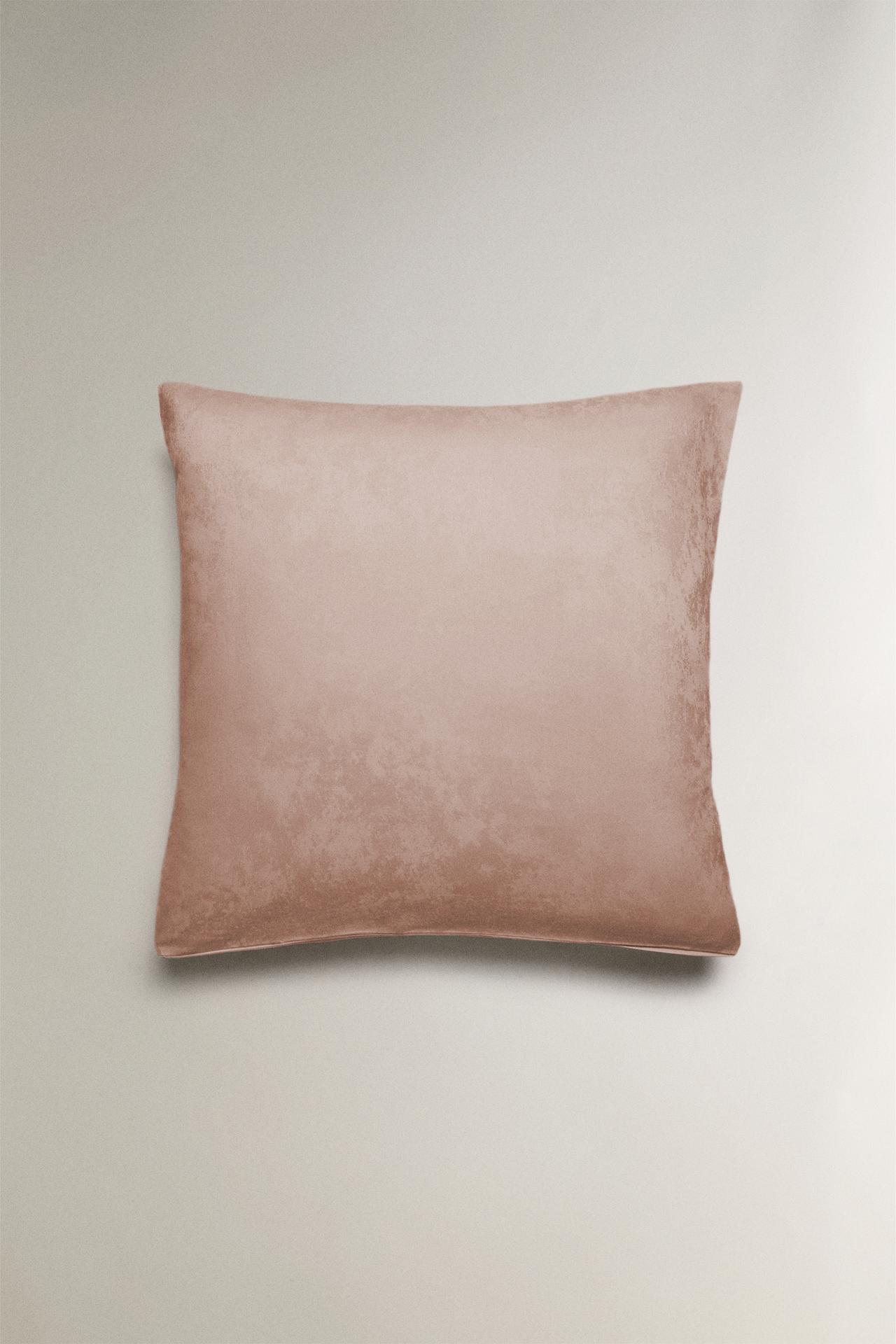 MARBLE JACQUARD SATEEN PILLOWCASE — Light pink
