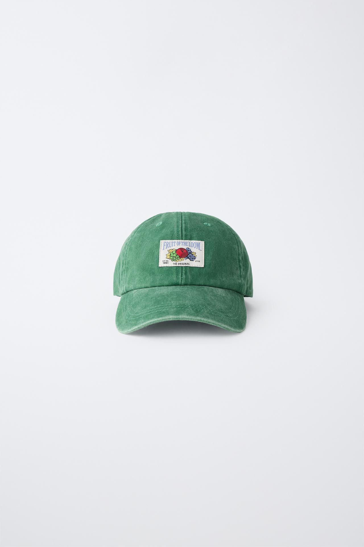 FRUIT OF THE LOOM WASHED EFFECT CAP — Green