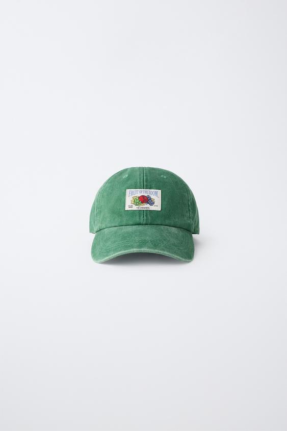 BONÉ COM EFEITO DE LAVAGEM FRUIT OF THE LOOM™ - Verde da Zara - Imagem 0