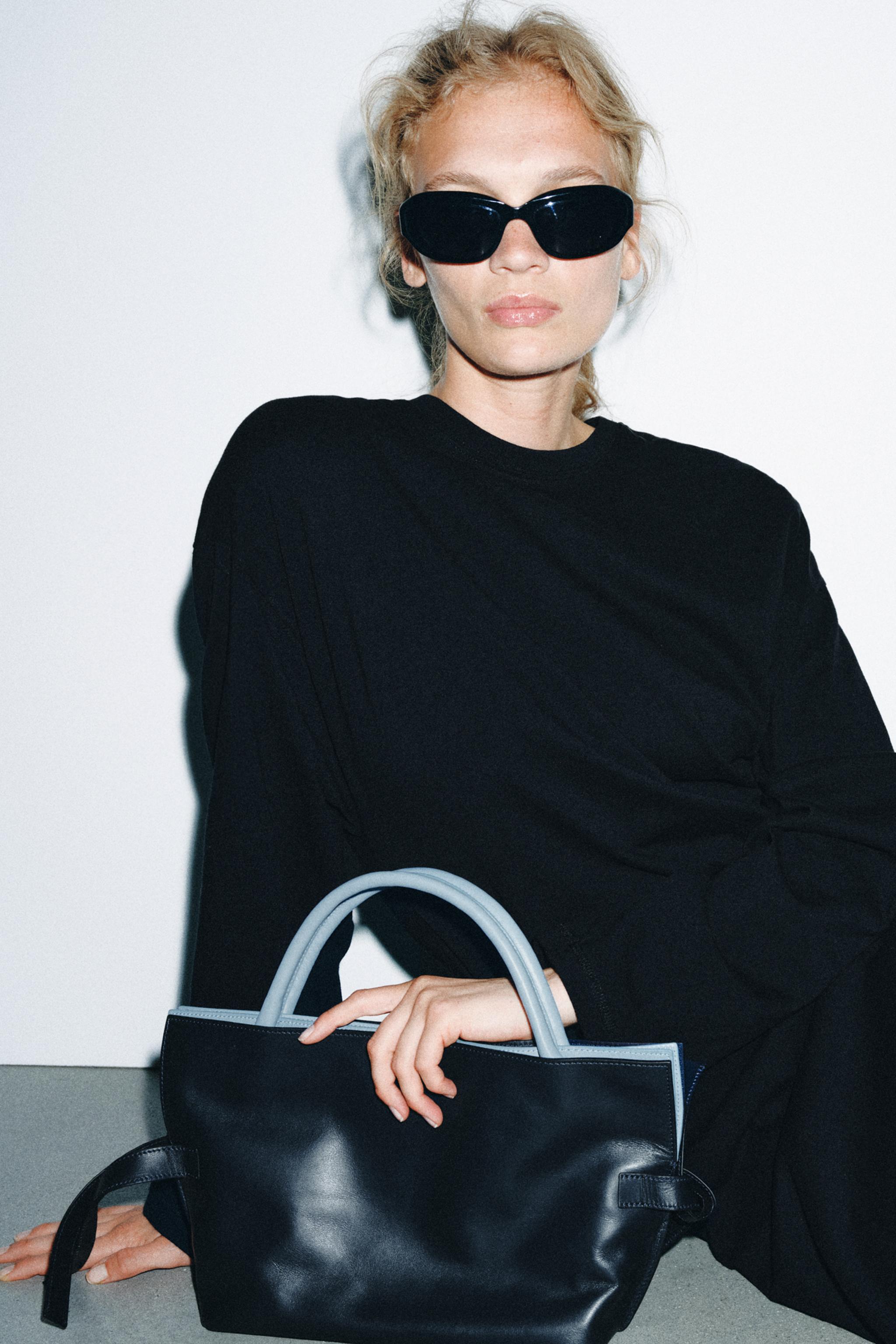 レザーフラップバッグ - マリンブルー | ZARA Japan / 日本