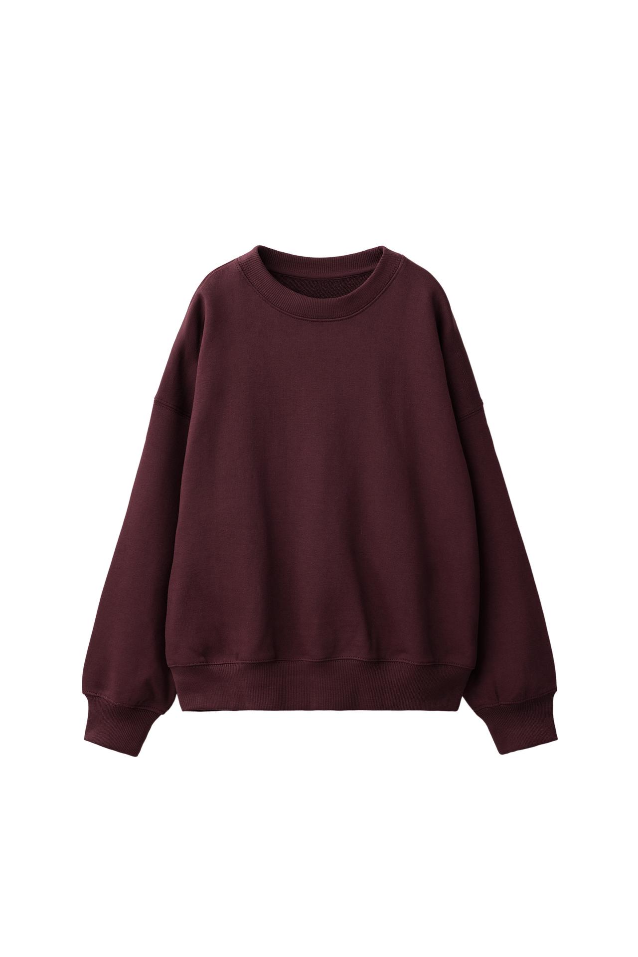 HEAVYWEIGHT PLAIN SWEATSHIRT — Eggplant