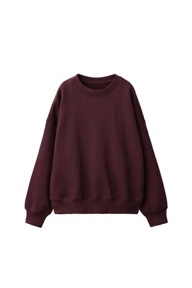 HEAVYWEIGHT PLAIN SWEATSHIRT — Eggplant 1