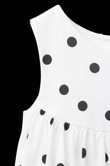 CAMISETA GLOBO TOPOS - Blanco de Zara