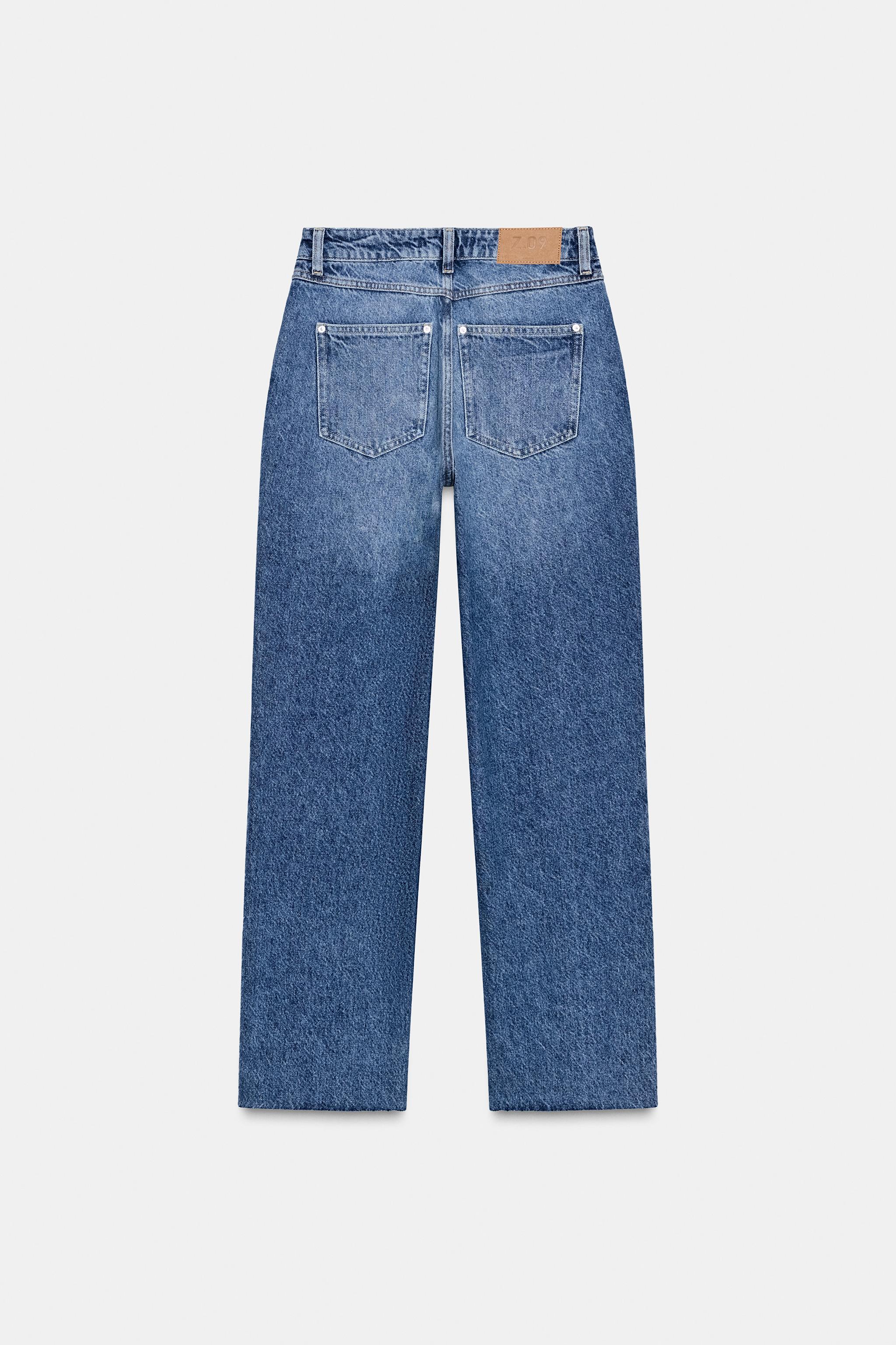 Z1975 YÜKSEK BEL ÇAPRAZ KESİM DÜZ PAÇA JEAN - Görsel 8