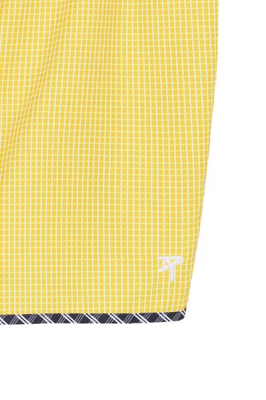 MAILLOT DE BAIN LONG À CARREAUX CONTRASTÉS - Jaune de Zara - Image 4