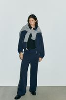 PANTALON DROIT MOLLETON PASSANTS