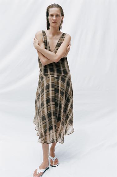 CHECK MIDI DRESS - Multicoloured by Zara