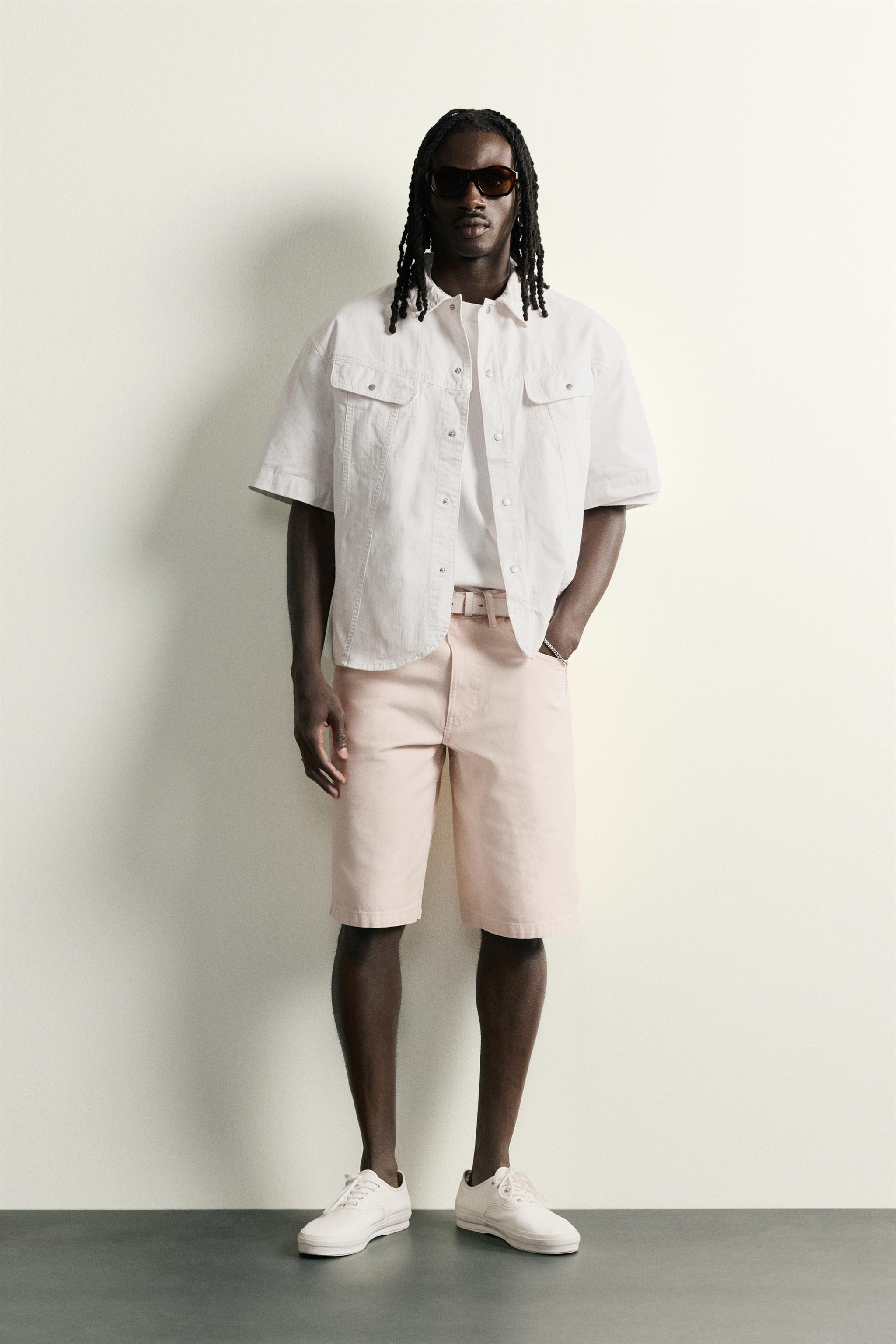 WASHED BOXY FIT OVERSHIRT - Oyster-white | ZARA United States