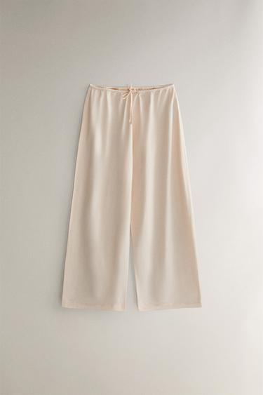 ドローストリング コットン パンツライトピンク0Zaraのドローストリング コットン パンツ - ライトピンク - 画像 0