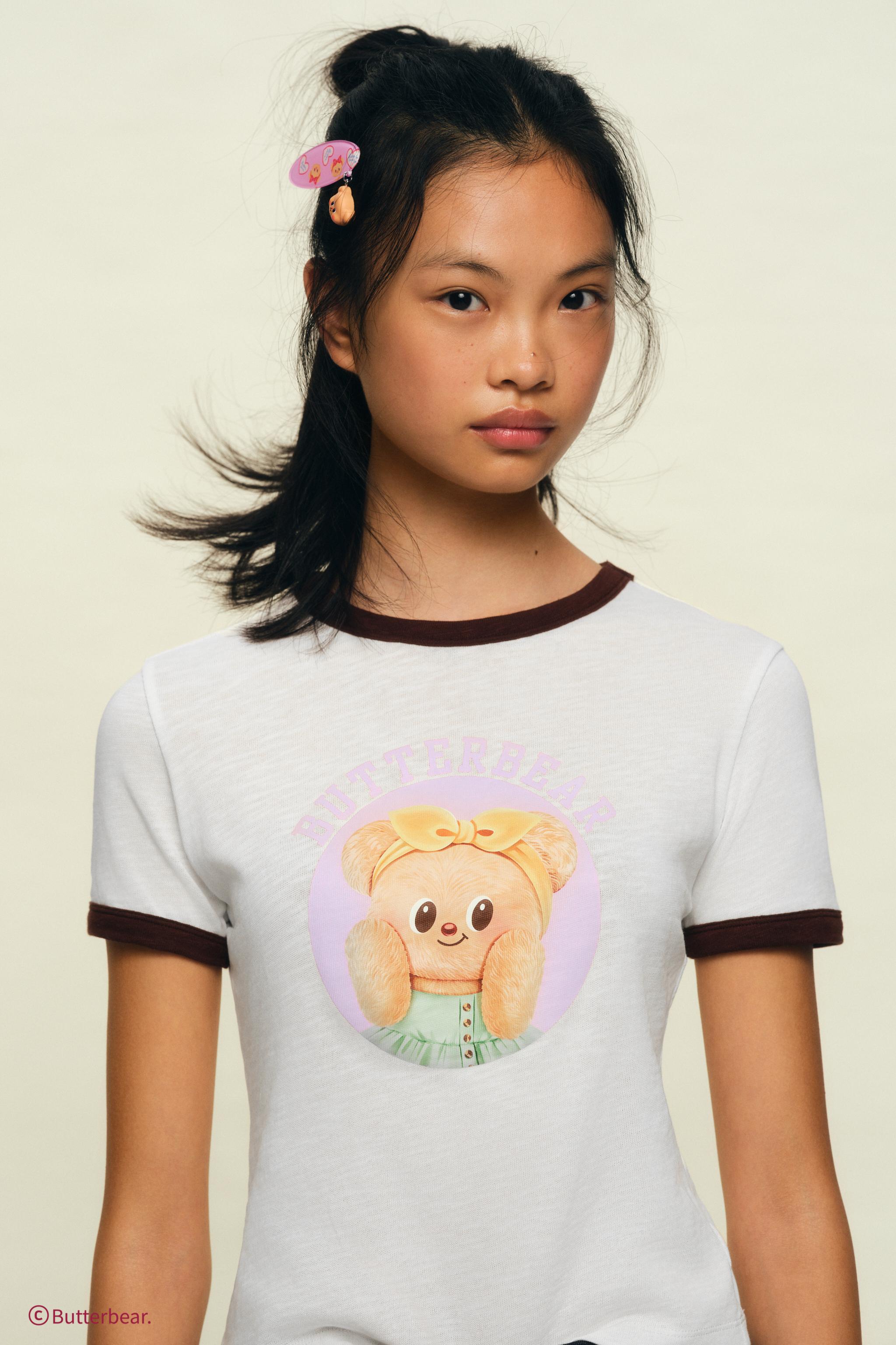 最終値下げ！Butterbear　Tシャツ BUTTERBEAR © T-SHIRT WITH TRIM DETAIL - Ecru | ZARA Singapore