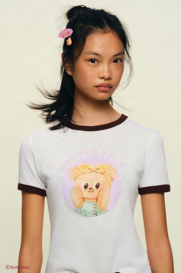 BUTTERBEAR © CONTRAST T-SHIRT - Ecru by Zara