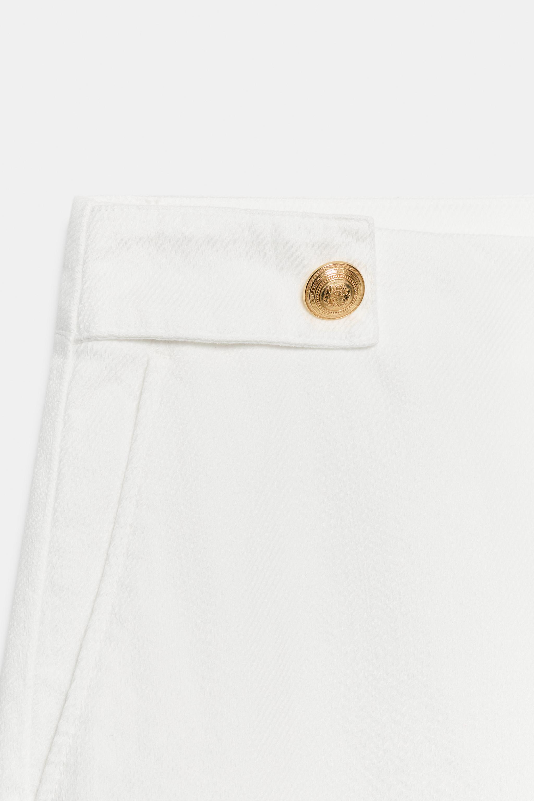 ALTIN DÜĞMELİ CULOTTE PANTOLON - Görsel 8