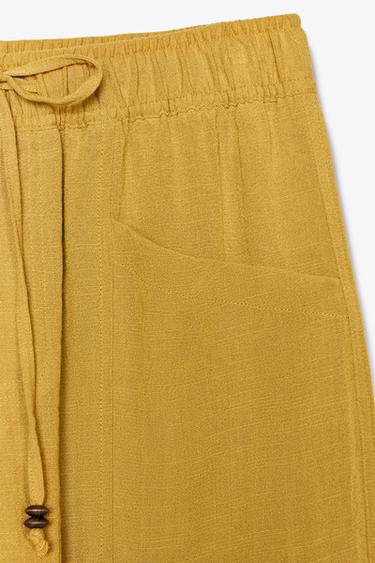 RUSTIC TROUSERS WITH ELASTIC WAIST - Curry by Zara - Image 6