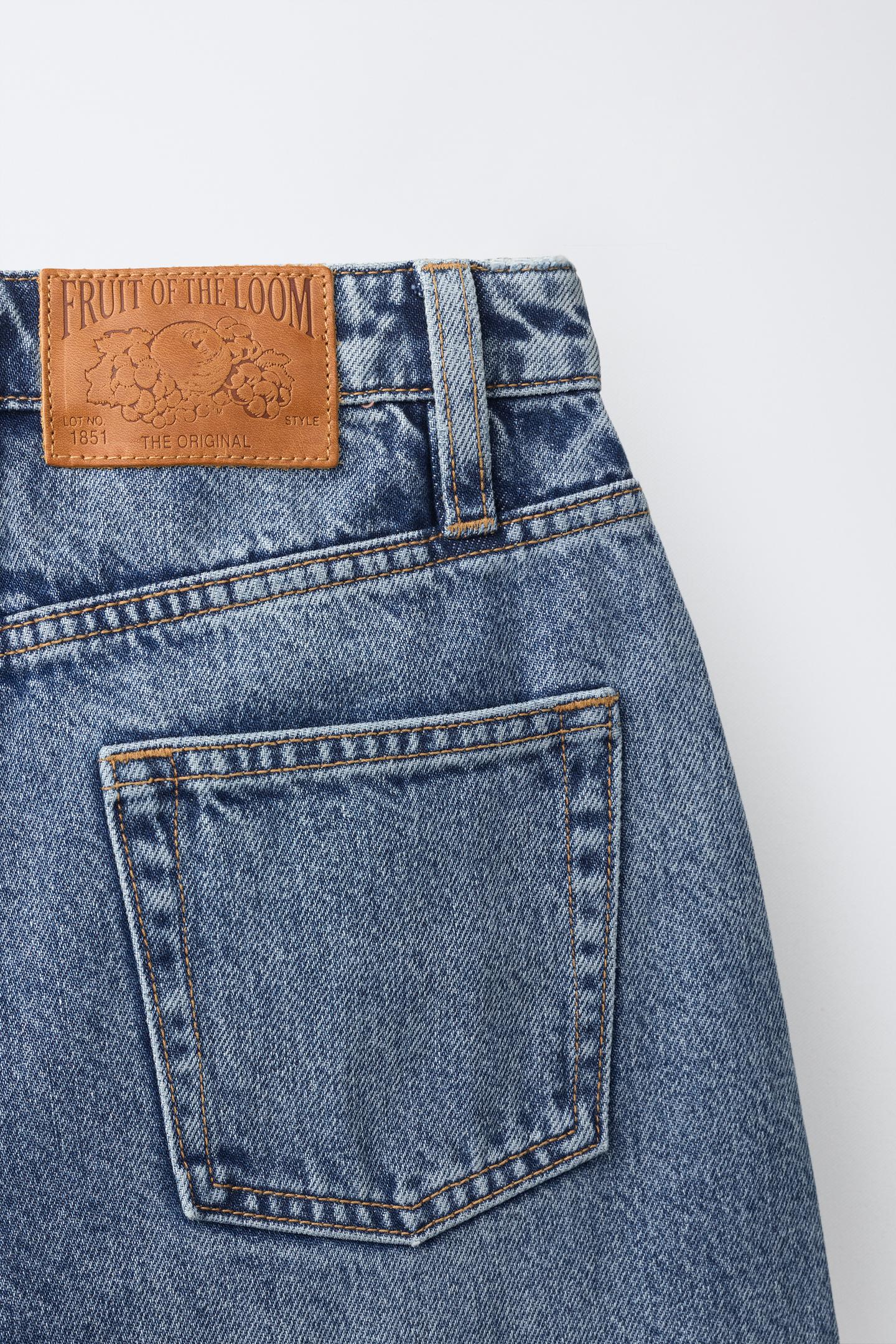 Детские джинсы Zara Fruit OF the Loom™ Embroidered Balloon, цвет: Синий — фото 4