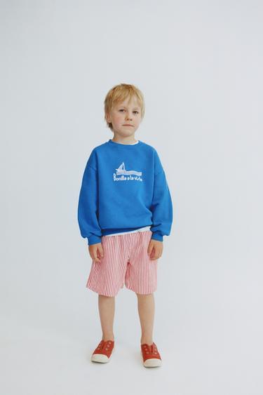 SUDADERA ESTAMPADA BONILLA A LA VISTA ® X ZARA - Azulón de Zara