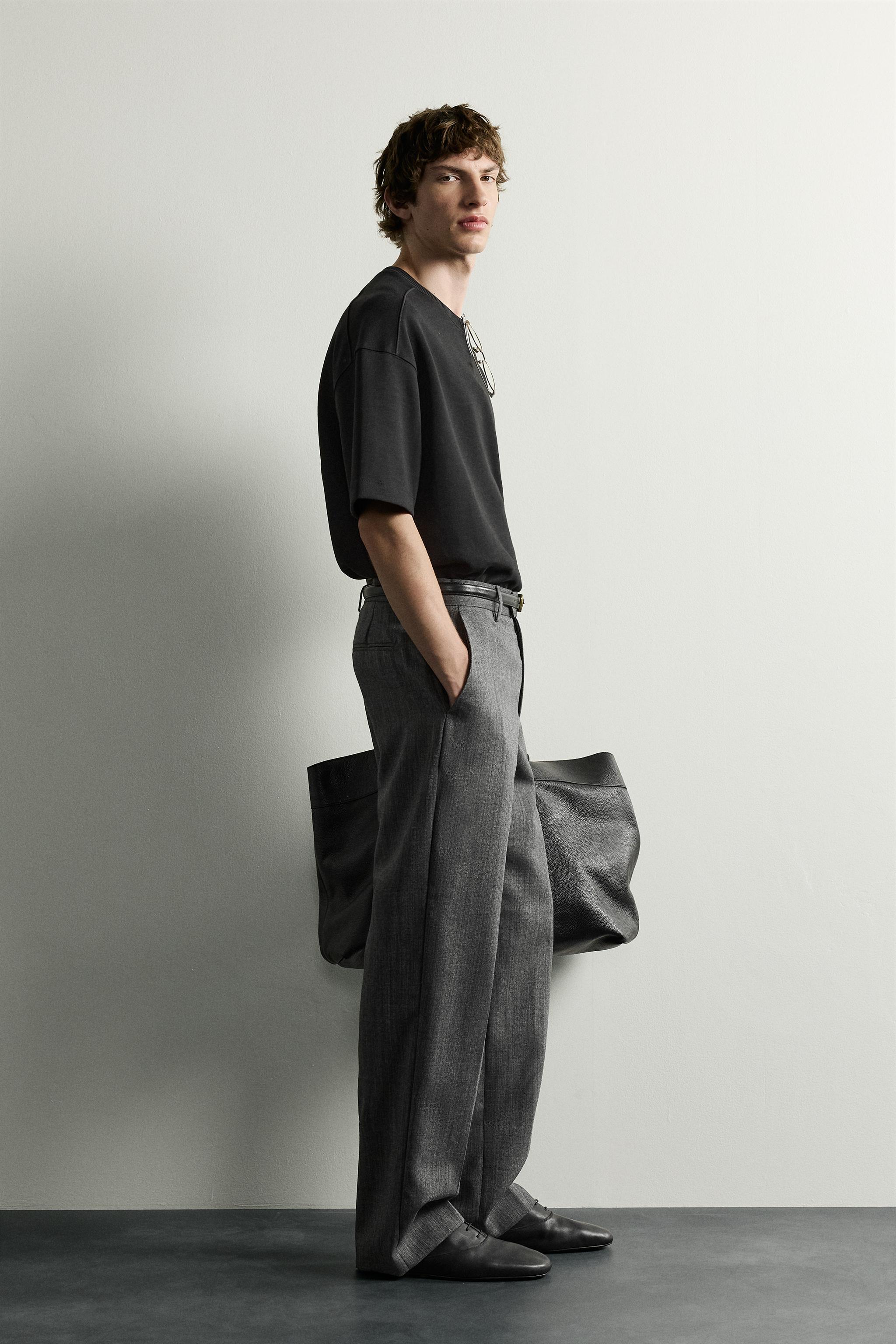 Мужские худи Zara RELAXED FIT INTERLOCK SWEATSHIRT — фото 4