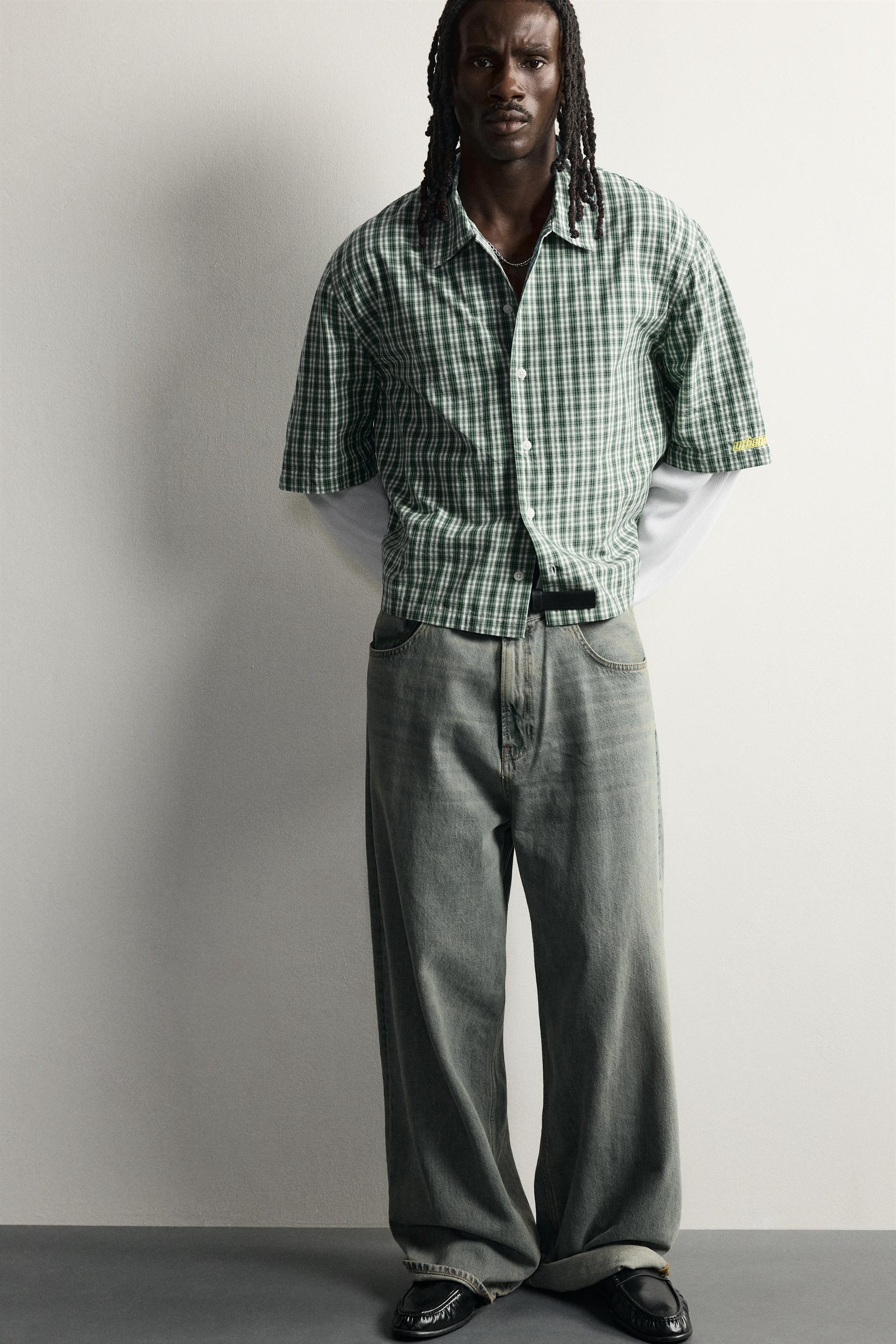 CHEMISE À CARREAUX EFFET SUPERPOSÉ