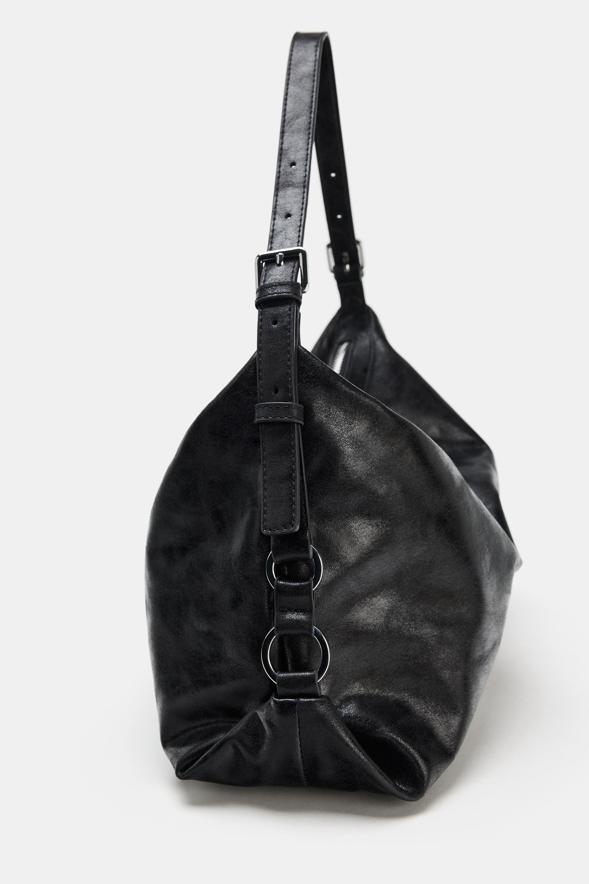 METAL BUCKLE SHOULDER BAG