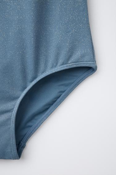 AGES 6-14 / GLITTER RUFFLE SWIMSUIT - Blue by Zara - Image 3